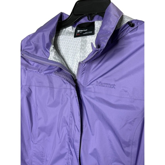 Marmot PreCip Rain Jacket Womens Medium Purple Waterproof Hooded Shell Gorpcore - Picture 2 of 15